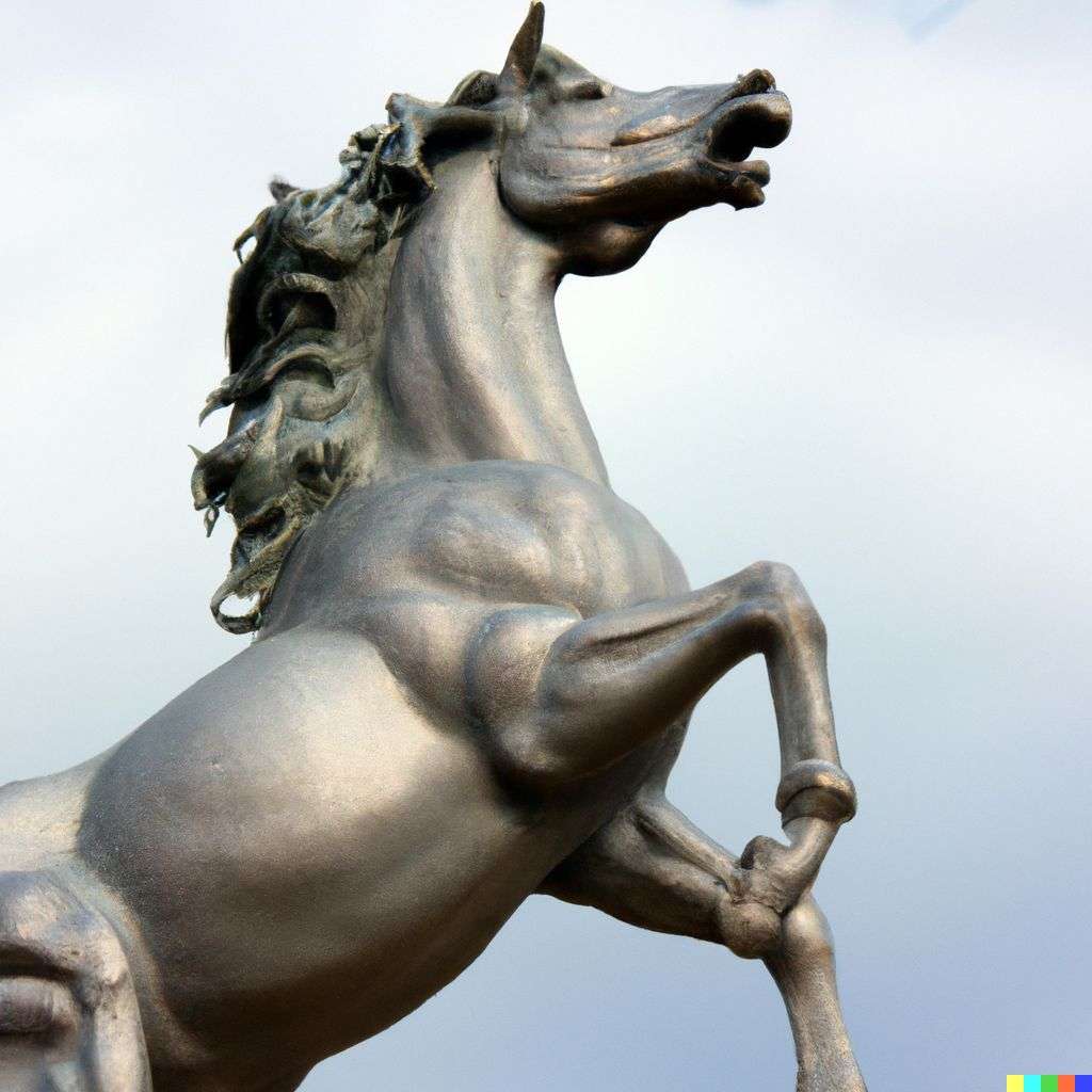 a horse, sculpture
